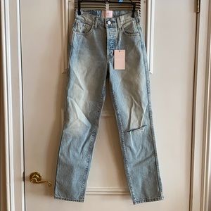 Revice Denim Light Wash Distressed Boyfriend Jeans